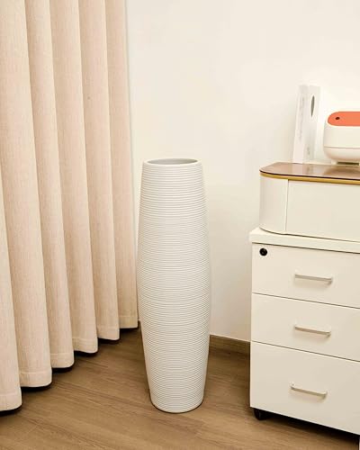 Extra Large 31.5" Floor Vase Modern Minimalist - Handmade Ceramic