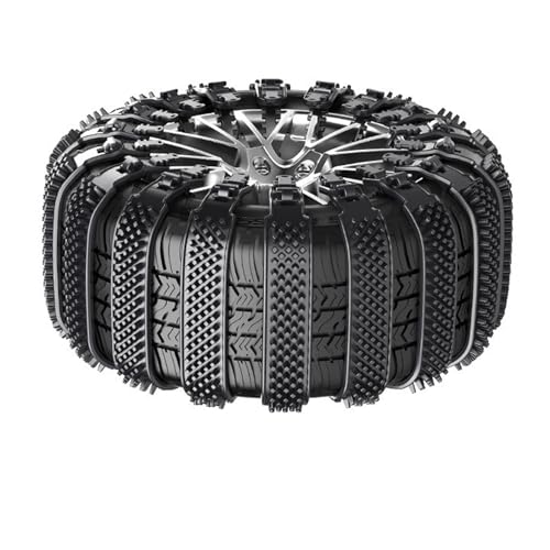 Cadenas de neumáticos de nieve - 10 unidades de dispositivo de tracción antideslizante ajustable, protector de agarre de neumático resistente | Cadena universal para coche, invierno, SUV, remolque