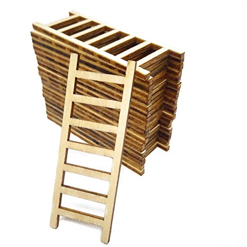 Honbay 20Pcs Wooden Mini Ladders Fairy Garden Accessories For Dollhouse Decor #TOP3