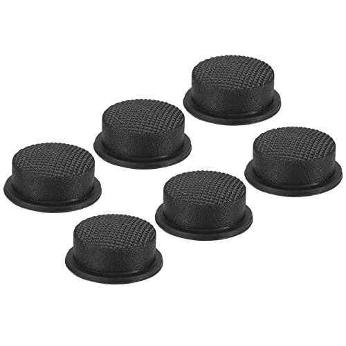 PATIKIL 6 Pezzi Copripulsante In Silicone Per Torcia LED (Nero, 16mm) - Protezione Impermeabile Per Interruttori Fai-Da-Te