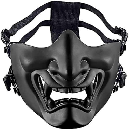 Tactical Half Face Masks, Evil Demon Hannya Kabuki...