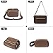 ESVAN Triple Zip Crossbody Bags for Women Fashion Ladies Purse Multi-Pocket Handbags Messenger Shoulder Bag (Brown2)