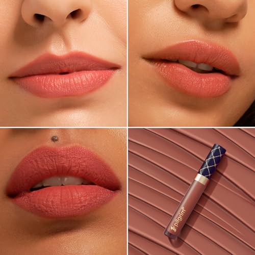 Image of Pilgrim Oh So Creme! Premium Matte Liquid Lipstick | Most Lightweight & Transfer-proof Lipstick | Highly Pigmented & Long-Lasting | 3.5ml (Nude Elegance-01)