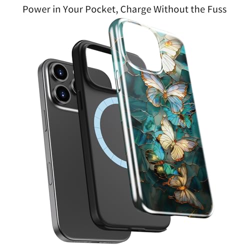 Goodon for iPhone 15 Pro Max Case, Cute Wildflower, MagSafe Compatible | Dual-Layer Hard Shell & Silicone, Wireless Charging, Slim Fit Phone Cover with Floral Designs for Women Girls - image 3