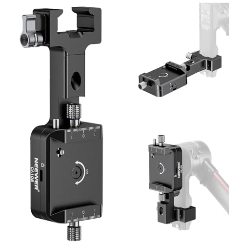 Image of NEEWER RS4 RS3 Vertical Camera Mount Compatible with DJI Ronin RS 4 3 2 Pro Gimbal Stabilizer, 1s Quick Vertical to Horizontal Switch Anti Drop 180 Rotating Base for YouTube TikTok Vlog Video, CA108