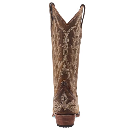 Lane Women's Lexington Tall Western Boot Snip Toe Caramel 8 1/2 M US3