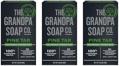 Grandpa's Pine Tar Bar Soap 3.25 Ounce (Pack of 3)
