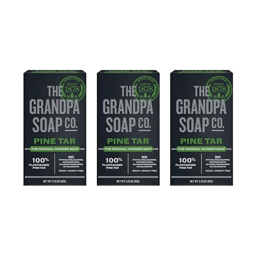 Grandpa's Pine Tar Bar Soap 3.25 Ounce (Pack of 3)