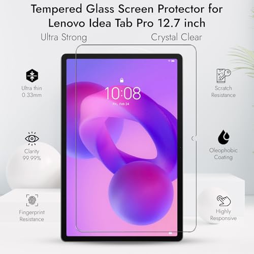 Image of Robustrion Tempered Glass for Lenovo Idea Tab Pro 12.7 inch /Lenovo Yoga Tab Plus 12.7 inch Screen Protector Guard for Idea Tab Pro /Yoga Tab Plus 12.7 inch Tablet - 1 Pack
