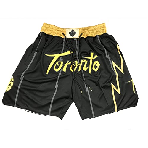 MOMQmicl Die Männer der Männer NBA Raptors Basketball Kurzelastizitätssportatem Atem (Color : Nero, Size : M) Cover