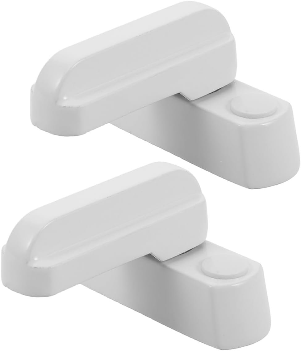 2pcs Rv Table Buckle and Cabinet Buckle for Commercial Vehicle Trailer, White Zinc Alloy T-Shaped Lock Clip, Folding Outdoor Table Connector for Travel and Camping