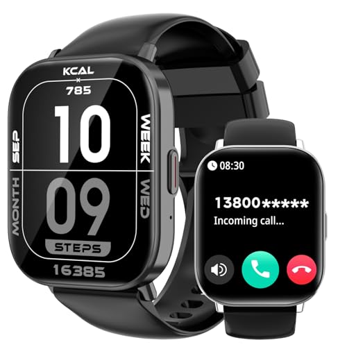 Smart Watch for Men and Women, 2.01-inch HD Touch Screen, 120+ Sports Modes/IP67 Waterproof/Heart Rate/Sleep Monitoring (Answer/Make Calls), for Android/iOS (Black)