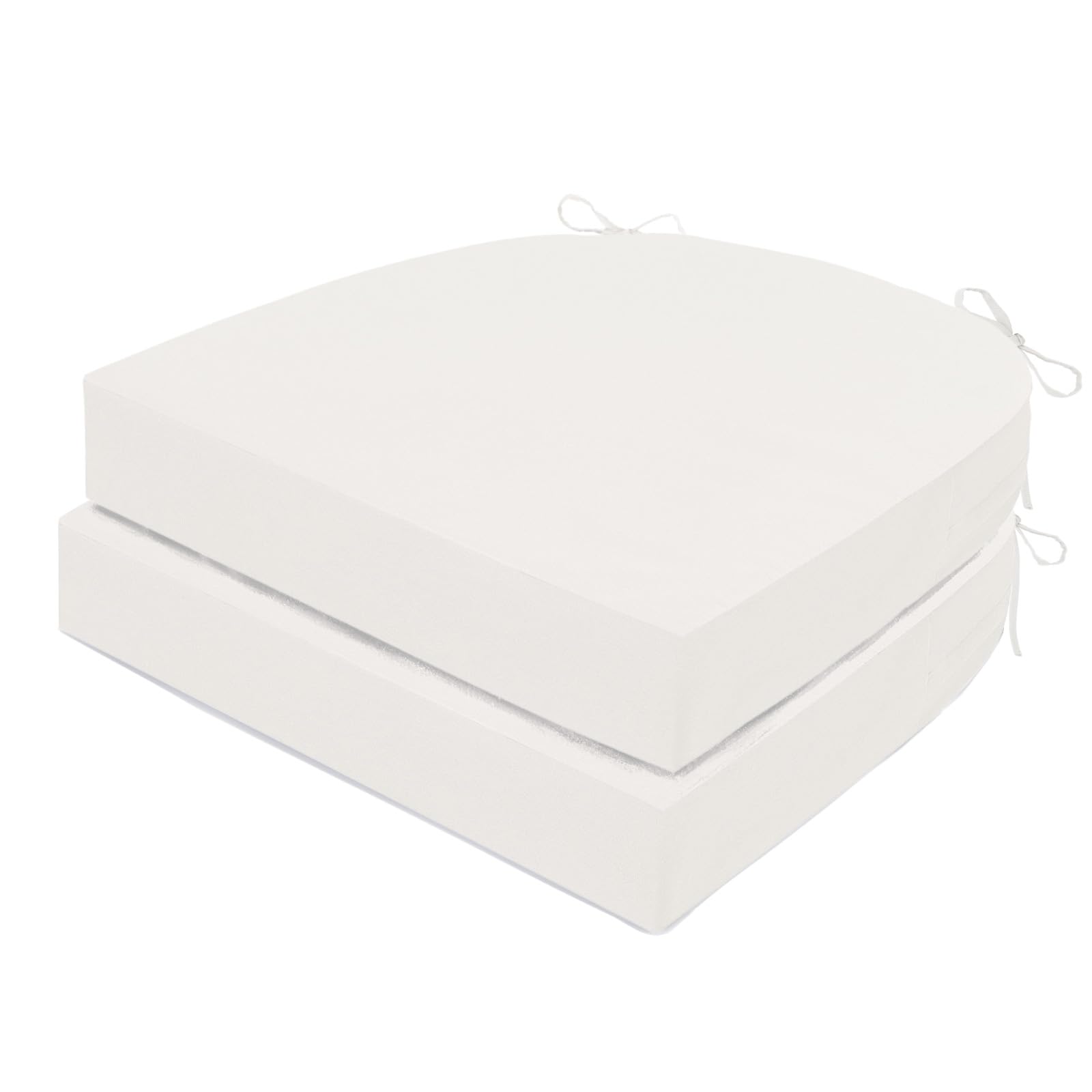 MJIAIDEA Outdoor Chair Cushions Set of 2, Waterproof Foam Patio Seat Cushions with Ties for Garden Sofa & Dining Furniture, 3-Year Color Fastness,