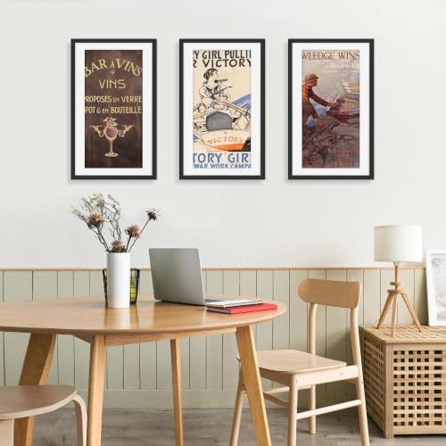 Image of Picrit 14x24 Black Picture Frame, Poster Frame for Wall, 3 Pack