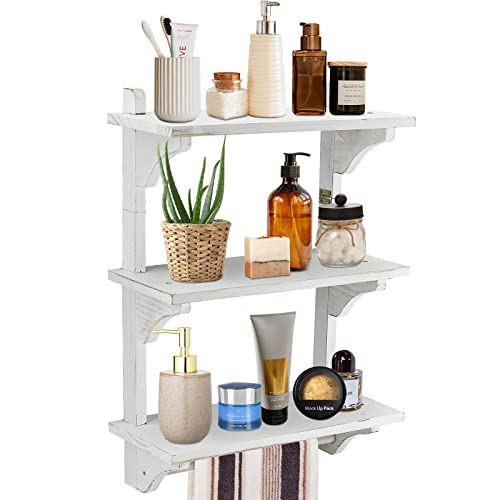 Wall Shelves For Bathroom Decor, Over Toilet Floating Wall Shelves For Living Room Kitchen Storage,Wall Mounted Bathroom Storage Shelves For Kitchen, Living Room, Plants, Pictures,Toilet Paper #TOP9