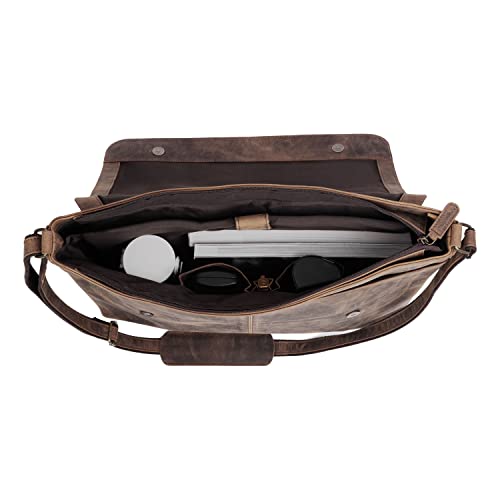 Leather messenger satchel laptop briefcase for men and women best handmade buffalo office computer bag2