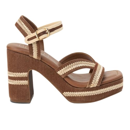 Image of BEACH by Matisse Womens Adelaide Platform Block Ankle Strap Casual Sandals Casual High Heel 3 inch & Up