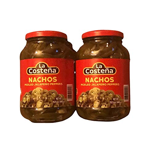 La Costeña Rebanadas Jalapeño Nachos en Escabeche, 16 oz, Paquete de 2