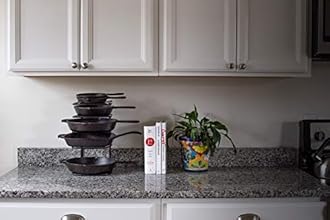 Lodge 5-Tier, Kitchen and Pantry Cast Iron Cookware Storage Organizer, Steel Construction, Matte Black