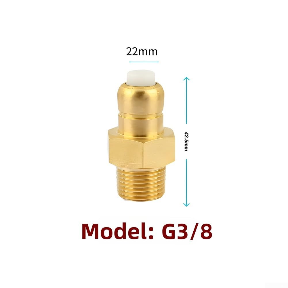 Lot de 2 valves de décharge thermique en laiton pour nettoyeur haute pression - Régulation automatique de la température - Compatible avec Homelite - Pour Karcher 3/8 NPT 1/4 NPT G3/8 - Finition dorée