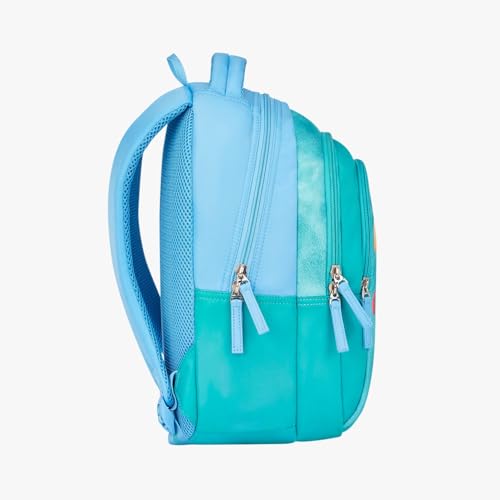 Image of Genie Backpack for Girls Laptop Sleeve, Three Compartments and Organiser with Padded Shoulders |Best for Books,Stationery,Lunch Box & Essentials