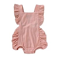 Algopix Similar Product 9 - OPAWO Newborn Baby Girl Ruffled Solid