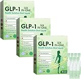 GLP-1 SIX-IN-ONE Health Solution Oral Liquid,GLP-1 Tropfen, Professional Glp-1 Orale Flüssigkeit, Natürliche pflanzlichen Extrakten, für Frauen und Männer (3BOX*7Stück)