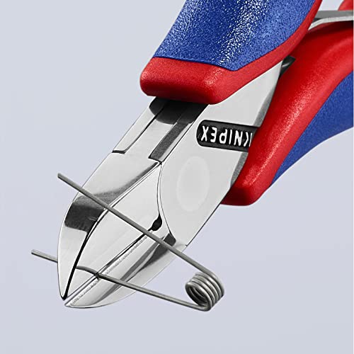 Alicates de corte diagonal KNIPEX para electrónica 77 02 115 contra fallos de corte limpio 6