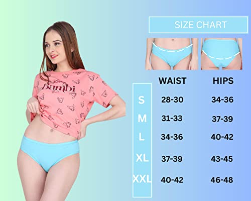 Image of Womens Underwear Lycra Cotton Panties Bikini Hipster Briefs Set for Ladies Teen Girls Comfortable Breathable Pack of 1