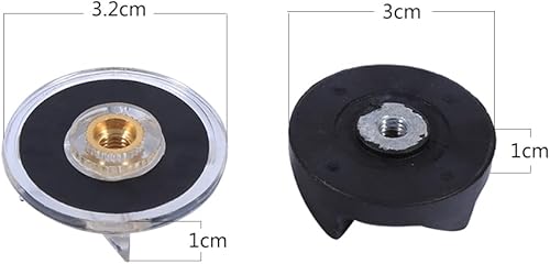 Miniatura 2 de AUNMAS Engranajes transparentes negros, piezas de repuesto 2 engranajes de goma de hoja y 2 engranajes superiores de base de motor para Magic 250w