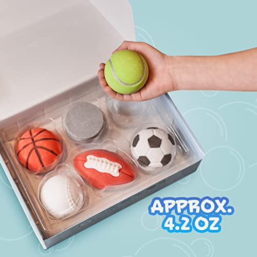 Bathletes 6Pc Sporty Kids Bath Bombs Kit With Surprise Inside - Girls & Boys Bath Toys W/ 6 Sports Prizes - Perfect For Birthdays -Toddlers 3+ #TOP3