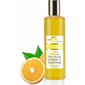 100% Natural Orange and Vitamin C Body Massage Soft Aroma Oil 200 ml Natural Sensual Grapeseed Oil Body Massage Soft…