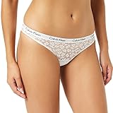 Calvin Klein Damen Brazilian Slip mit Stretch und Spitze, Weiß (White), M