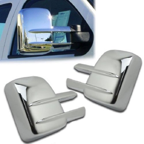 MaxMate Fits 07-13 Chevy Silverado 2500/3500 HD/GMC Sierra 2500/3500/HD Chrome Tow Mirror Cover