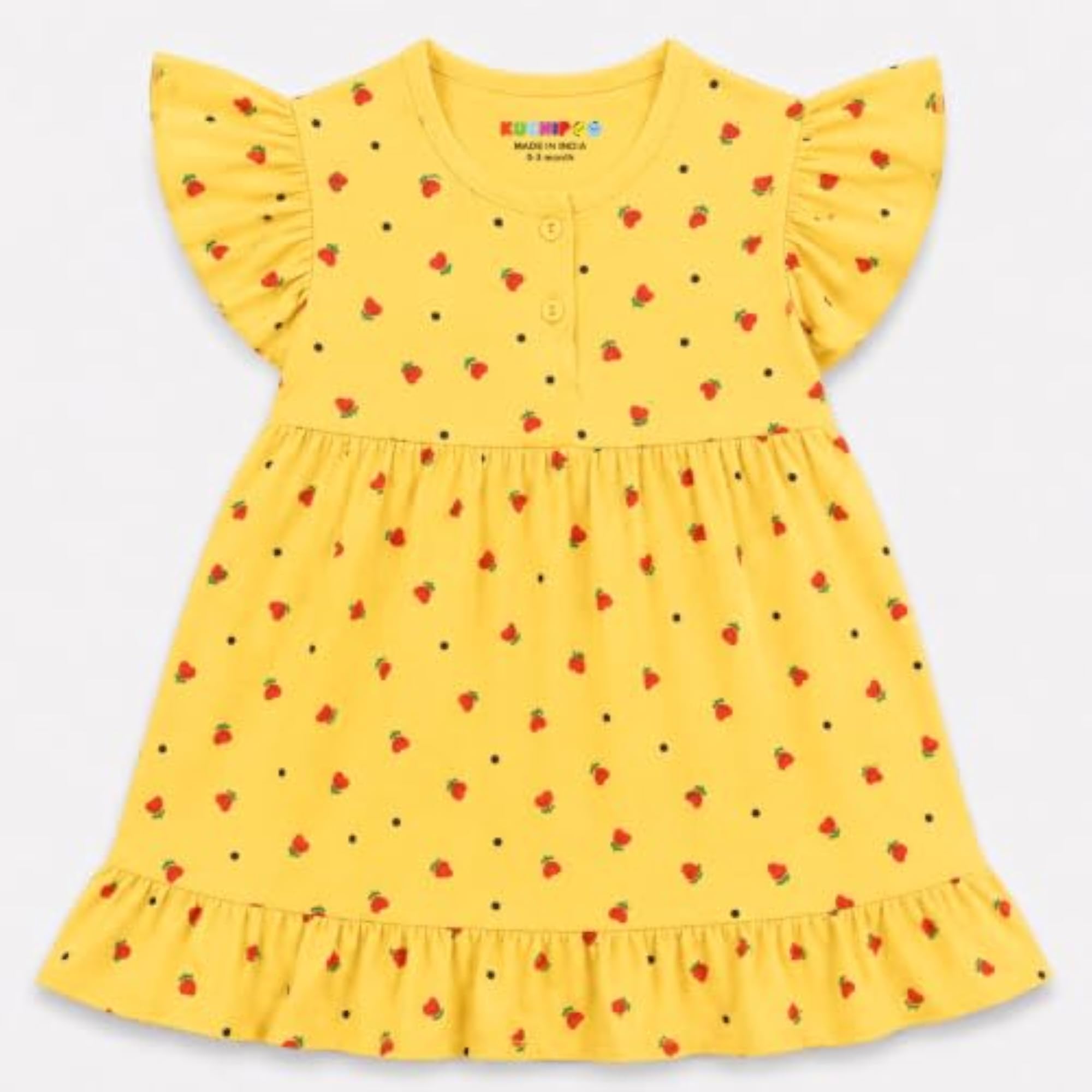 Cotton Frock Pack of 3, Multi-Colored for Babies