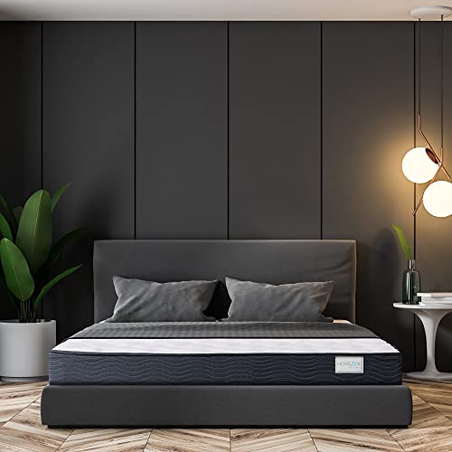 Novezza Home 10 Inch Hybrid Support Mattress/Bed-in-a-Box/CertiPUR-US Certified Foam, Queen