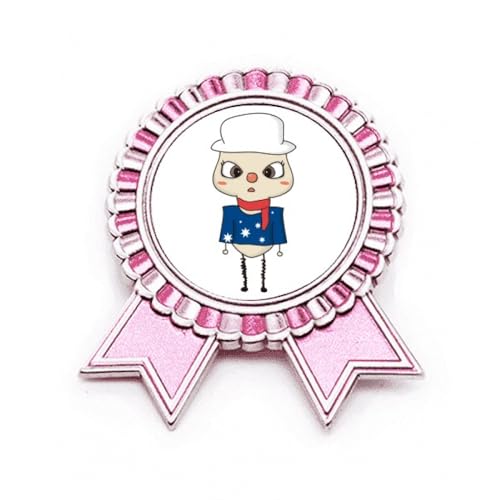 Broche drapeau Australie Rose taille M pour personnaliser vos tenues de voyage
