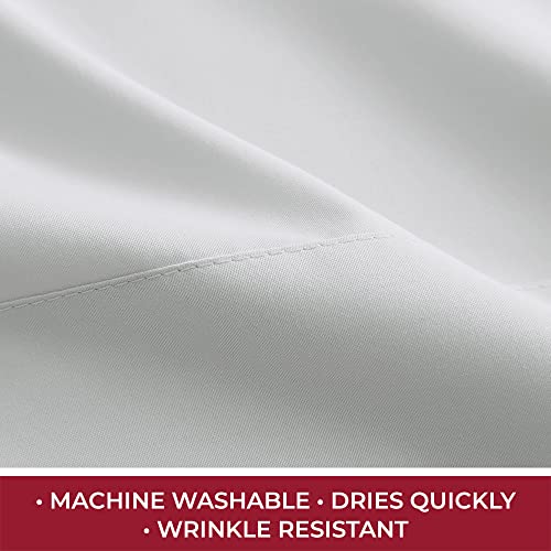 Image of Mellanni RV Short Queen Sheets - 4 PC Iconic Collection Bedding | Hotel Luxury, Extra Soft, Cooling Bed Sheets - Deep Pocket up to 10 inch (RV /Short Queen, Light Gray)