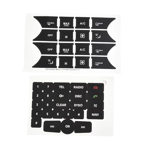 Autocollants bouton climatisation Benz W204 finition mate précise pour console C300 - 6
