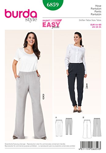 Burda 6859 - Cartamodello per pantaloni da donna