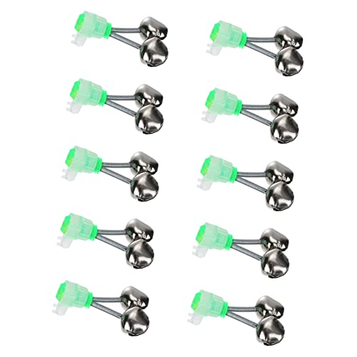 BRIGHTFUFU Fishing Bells 12pcs Rod Alarms Fishing Pole Accessories Easy to Install