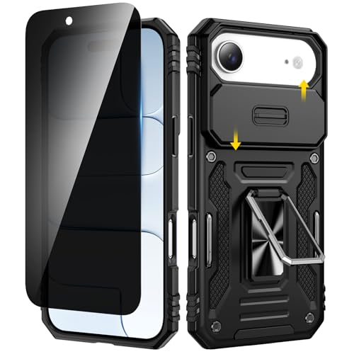 Coque iPhone Air VEGO avec protège-caméra coulissant et anneau