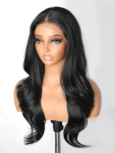 cuiud Black Synthetic Lace Front Wig 13×4 HD Pre Plucked