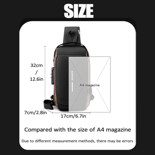 New Carbon Fiber Streamline Anti-Theft Sling Bag, Auricz Sling Bag, Waterproof Chest Bag for Travel Work Daily (Blue Gold)2