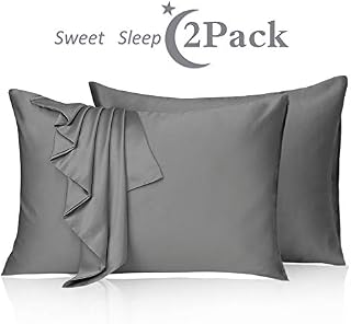 Leccod 2 Pack Silk Satin Pillowcase for Hair and Skin Cool Super Soft