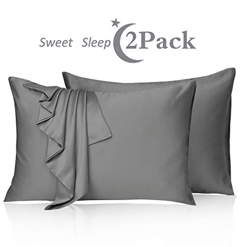Leccod 2 Pack Silk Satin Pillowcase for Hair and Skin Cool Super Soft