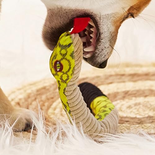 Nadsrpn Hundespielzeug aus Plüsch, mit integriertem Tonpapier, quietschendes Hundespielzeug, für interaktives Spielen, geistige Stimulation, Welpen, mittelgroße und große Rassen, Geburtstag-3
