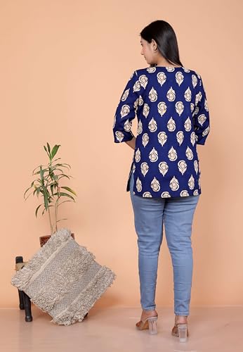 Image of Malikcraft Women's Rayon Printed Short Kurti Stylish Kurta for Women Trendy Short Kurta for Daily & Office Wear PR1