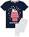 Snoopy Pyjamas Ladies Damen Top Long- oder Kurze Bottoms-Optionen Navy PJs