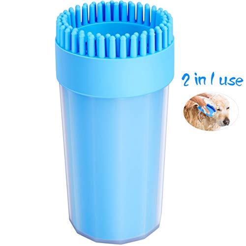 Upgrade Dog Paw Cleaner Dog Cleaner Portable with Towel Dog Cleaning Brush Paw Cleaner for Dogs and Cats